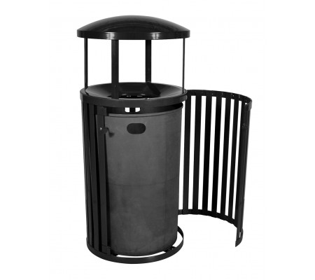 Streetscape™ East Hampton Outdoor Trash Receptacle with Canopy