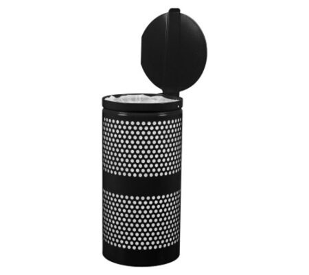 Landscape Series™ Perforated Waste Receptacle with Lid