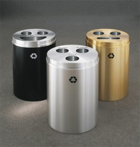 Triple Stream Recycling Receptacles